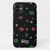 Coques Case-Mate iPhone Monogramme Motif oculaire ajouter prénom (Dos)