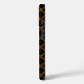 Coques Case-Mate iPhone Monogramme Motif orange et noir diamant (Verso / Gauche)