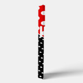 Coques Case-Mate iPhone Monogramme - Motif Pointe Rouge, Noir Et Blanc (Verso / Droite)