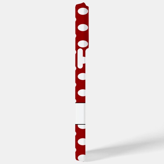 Coques Case-Mate iPhone Monogramme motif pois rouge tendance (Verso / Droite)
