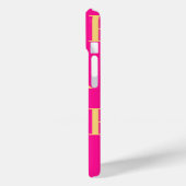 Coques Case-Mate iPhone Monogramme Motif Rose Chaud (Verso / Gauche)