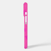 Coques Case-Mate iPhone Monogramme motif rose chaud cercles (Verso / Gauche)