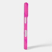 Coques Case-Mate iPhone Monogramme motif rose chaud cercles (Verso / Droite)