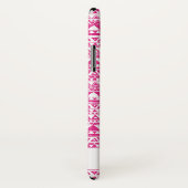 Coques Case-Mate iPhone Monogramme Motif tribal rose (Dos/Droite)