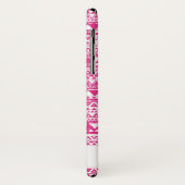 Coques Case-Mate iPhone Monogramme Motif tribal rose (Dos/Gauche)