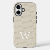 Coques Case-Mate iPhone Monogramme motif Typographie moderne (Verso)