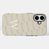 Coques Case-Mate iPhone Monogramme motif Typographie moderne (Verso (horizontal))