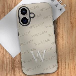 Coques iPhone 16 Monogramme motif Typographie moderne