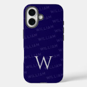 Coques Case-Mate iPhone Monogramme motif typographie simple (Verso)