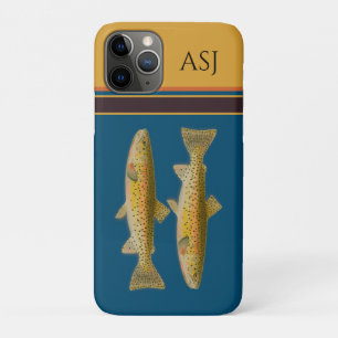 Case-Mate iPhone Case Monogramme Mouche bleue truite pêcheur 