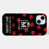 Coques Case-Mate iPhone Monogramme MYTH et LEGEND sur NOIR (Verso (horizontal))