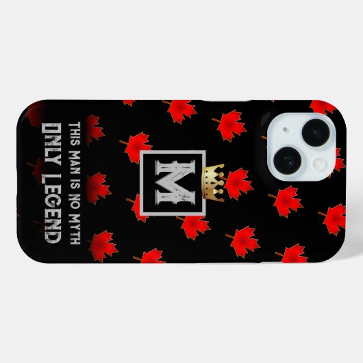 Coques Case-Mate iPhone Monogramme MYTH et LEGEND sur NOIR (Verso (horizontal))