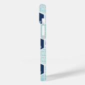 Coques Case-Mate iPhone Monogramme Nautique Moderne Bateau Bleu Personnali (Verso / Gauche)