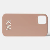 Coques Case-Mate iPhone Monogramme neutre minimaliste moderne (Verso (horizontal))