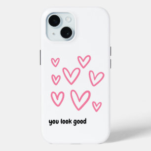 Coque Pour iPhone 15 Monogramme Neutre Moderne Vous Avez L'Air Bon Aujo