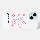 Coques Case-Mate iPhone Monogramme Neutre Moderne Vous Avez L'Air Bon Aujo (Verso (horizontal))