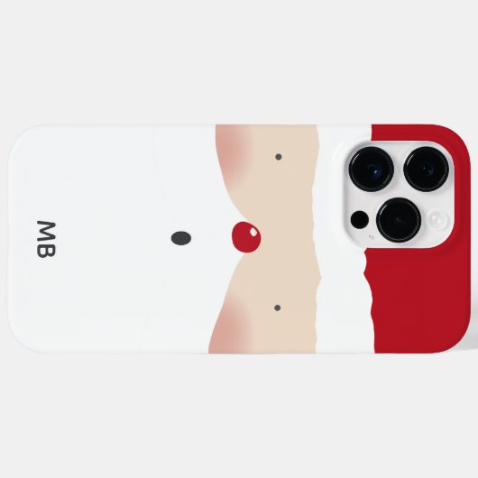 Coques Case-Mate iPhone Monogramme Noël Père Noël mignonne Amusement Moder (Verso (horizontal))