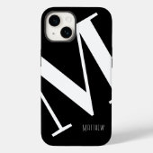 Coques Case-Mate iPhone Monogramme noir (Verso)