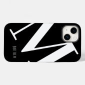 Coques Case-Mate iPhone Monogramme noir (Verso (horizontal))