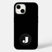 Coques Case-Mate iPhone Monogramme noir (Verso)