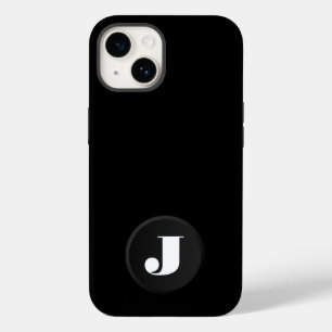 Coque Pour iPhone 14 Monogramme noir