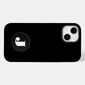 Coques Case-Mate iPhone Monogramme noir (Verso (horizontal))