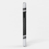 Coques Case-Mate iPhone Monogramme noir argent métallique moderne (Dos/Droite)