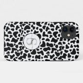 Coques Case-Mate iPhone Monogramme noir blanc (Dos (Horizontal))