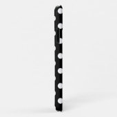 Coques Case-Mate iPhone Monogramme noir blanc Pois rose (Dos/Droite)