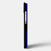 Coques Case-Mate iPhone Monogramme noir, bleu marine, rayure de code-barre (Verso / Gauche)