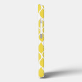 Coques Case-Mate iPhone Monogramme noir citron jaune préppant personnalisé (Verso / Gauche)