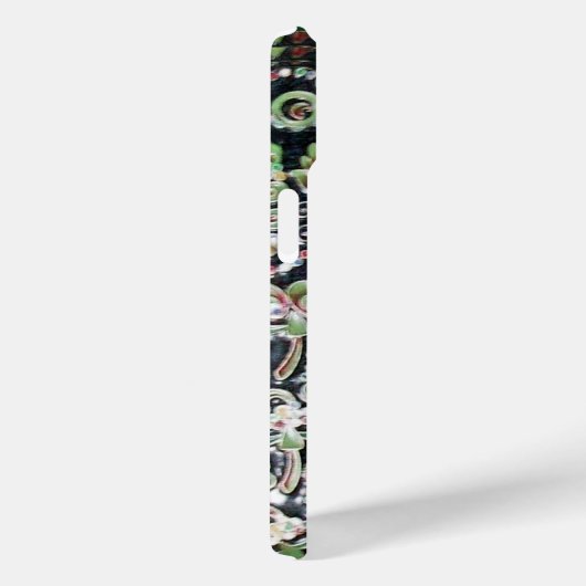 Coques Case-Mate iPhone MONOGRAMME NOIR D'ART VERT NOUVEAU, Jade (Verso / Droite)