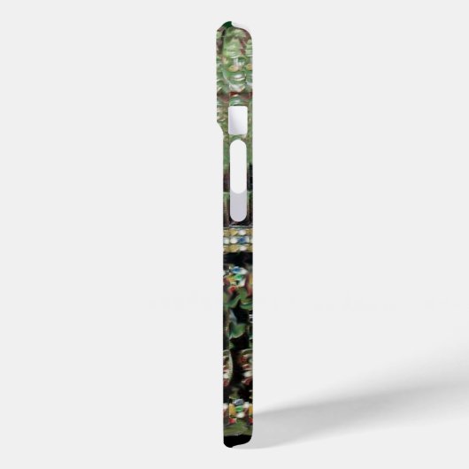 Coques Case-Mate iPhone MONOGRAMME NOIR D'ART VERT NOUVEAU, Jade (Verso / Gauche)