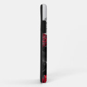 Coques Case-Mate iPhone Monogramme noir de coutume de roses (Dos/Droite)