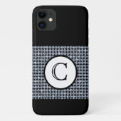 Coques Case-Mate iPhone Monogramme noir diamant à bille (Dos)