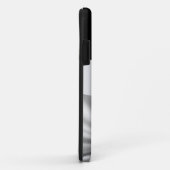 Coques Case-Mate iPhone monogramme noir et argent (Dos/Droite)