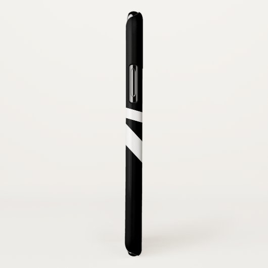 Coques Case-Mate iPhone Monogramme noir et blanc Abstrait (Dos/Droite)