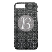 Coques Case-Mate iPhone Monogramme noir et blanc avec Motif (Dos)