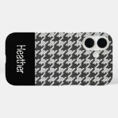 Coques Case-Mate iPhone Monogramme noir et blanc motif (Verso (horizontal))