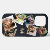 Coques Case-Mate iPhone Monogramme noir et or moderne Multi Photo (Verso (horizontal))
