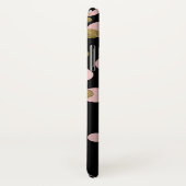 Coques Case-Mate iPhone Monogramme Noir et Rose d'huile Confetti (Dos/Droite)
