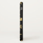 Coques Case-Mate iPhone Monogramme Noir Golden Christmas Tree Flèches de n (Dos/Gauche)