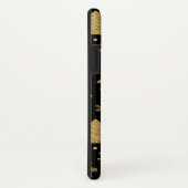 Coques Case-Mate iPhone Monogramme Noir Golden Christmas Tree Flèches de n (Dos/Droite)