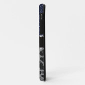 Coques Case-Mate iPhone Monogramme noir léopard marine parties scintillant (Dos/Gauche)
