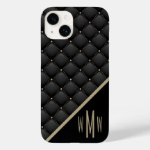 Monogramme noir or courbé