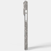 Coques Case-Mate iPhone monogramme noir parties scintillant argent (Verso / Gauche)