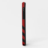 Coques Case-Mate iPhone monogramme noir/rouge chevron (Dos/Gauche)