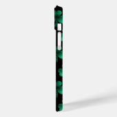 Coques Case-Mate iPhone Monogramme noir Shamrock Emerald Green Sparkles (Verso / Gauche)