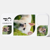 Coques Case-Mate iPhone Monogramme Nom 3 Photo Collage Simple Moderne (Verso (horizontal))