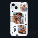Coque iPhone 15 Mini Monogramme Nom 3 Photo Collage tendance moderne<br><div class="desc">Monogram Name 3 Photo Collage tendance moderne iPhone 15 Plus Phone Boîtes dispose d'un collage photo de trois de vos photos préférées avec votre nom personnalisé et monogramme en élégant script noir. Personnalisez en modifiant le texte dans les zones de texte fournies. Parfait pour l'anniversaire, Noël, la fête des mères...</div>